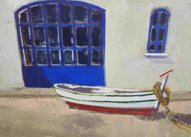 MANUEL DOBLAS PINTO CUADRO BARCA CASA PESCADORES