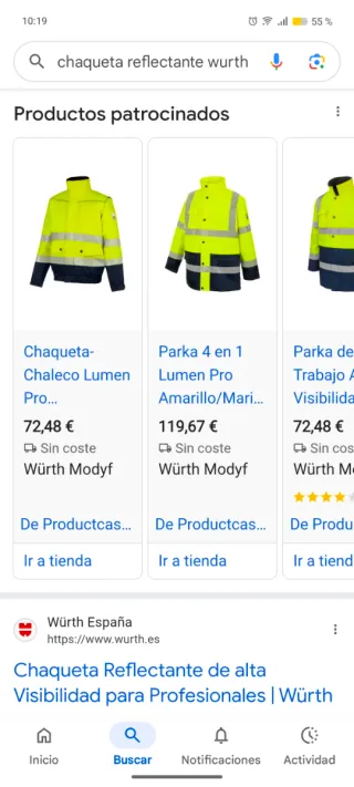 Chaqueta de trabajo reflectante Wurth