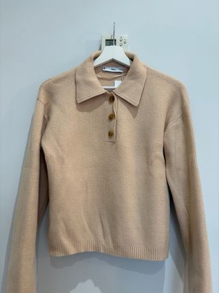 MANGO jersey mujer estilo polo S/M sin estrenar