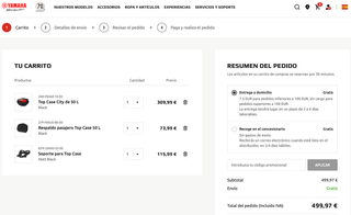 Baúl trasero YAMAHA CITY 50 L