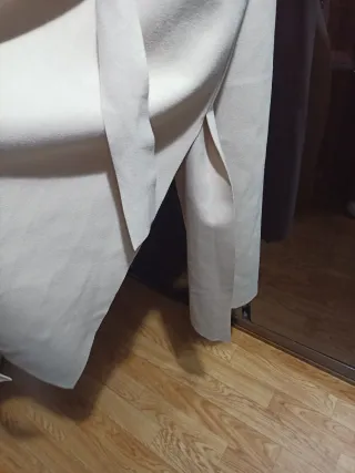 Chaleco largo beige mujer talla única