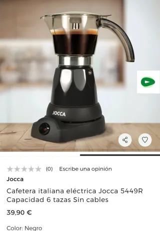 Cafetera italiana eléctrica Jocca 6 tazas