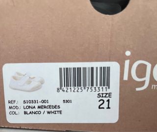 Zapatillas Igor Mercedes Blancas Niña Talla 21