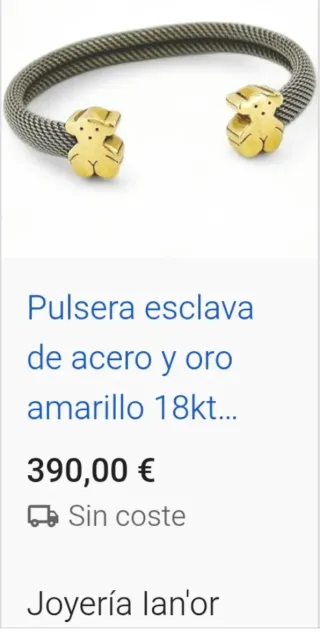 Pulsera Tous Oso Dorada y Plateada