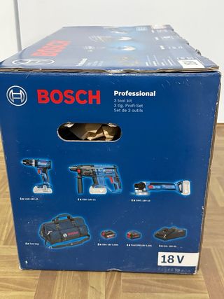 Kit Bosch 18V: Taladro, Radial y Atornillador