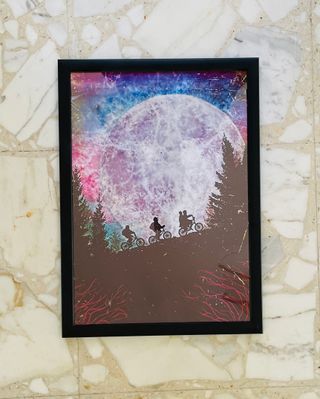 Quadro Stranger Things - Moon & Bikes