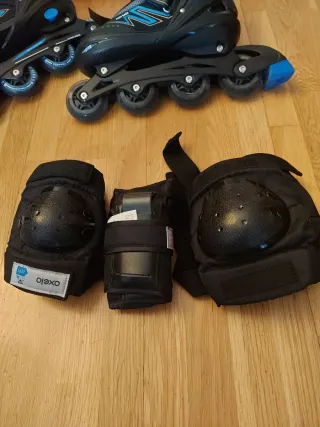 Patines en línea protecciones y bolsa Talla 39-42