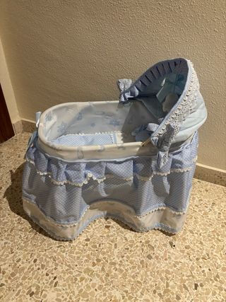 Moisés para muñecas azul