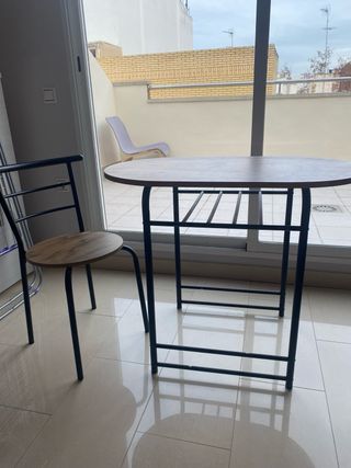 Mesa Cocina Biplaza Madera y Metal