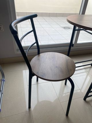 Mesa Cocina Biplaza Madera y Metal