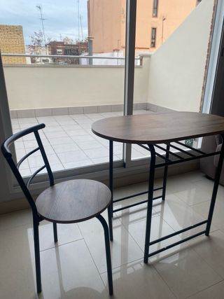 Mesa Cocina Biplaza Madera y Metal