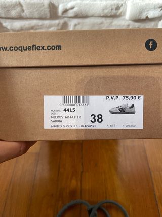 Zapatos Coqueflex Glitter. Talla 38. Veganos.