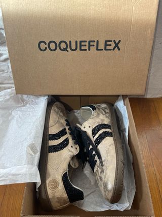 Zapatos Coqueflex Glitter. Talla 38. Veganos.