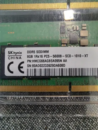 Memoria Ram 16 GB / 2x 8GB DDR5 SODIMM SK hynix 56