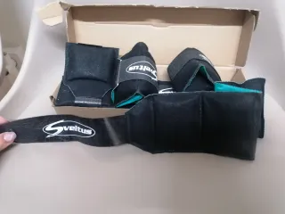 Pesas Tobilleras Sveltus Negras y Turquesa