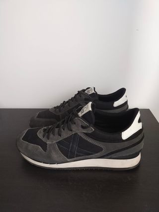 Zapatillas Hombre Munich Negras y Grises