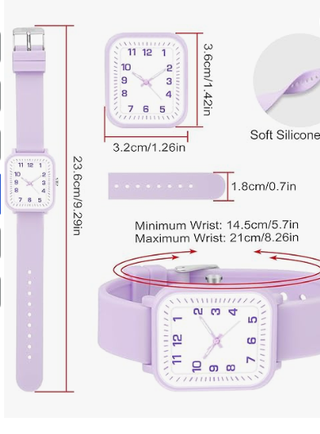 Orologio analogico bambini viola