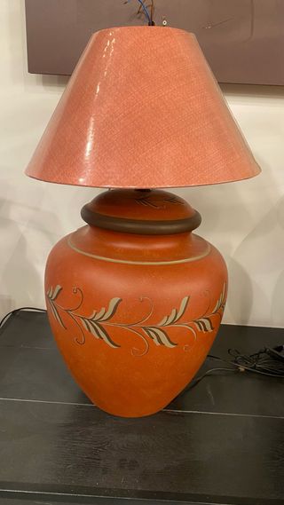 Lámpara Vintage Roja Cerámica