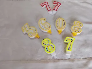 Candeline per torta numeri assortiti