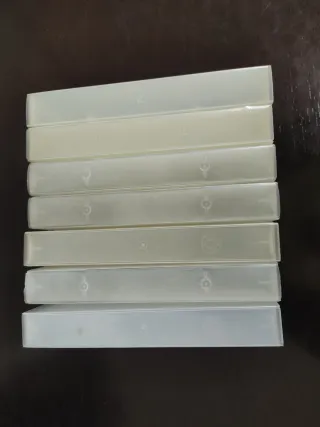 Lote caja cintas vhs transparente