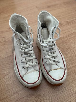 Converse plataforma blancas