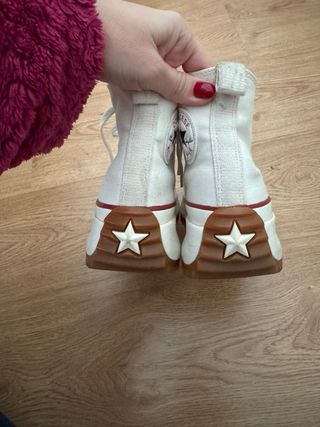 Converse plataforma blancas