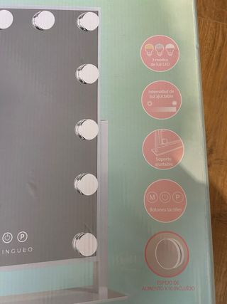 Espejo Maquillaje Grande con Luces LED