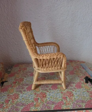 Silla mimbre mini 31cm alto x 15cm ancho