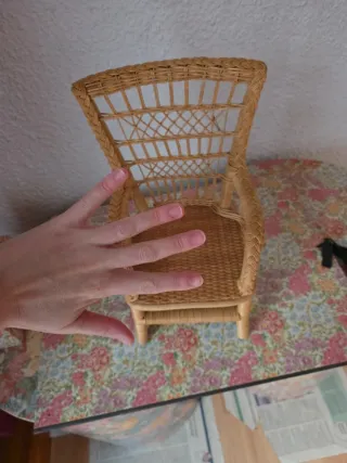 Silla mimbre mini 31cm alto x 15cm ancho