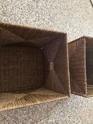 Cestas cuadradas fibra natural (2 unidades)