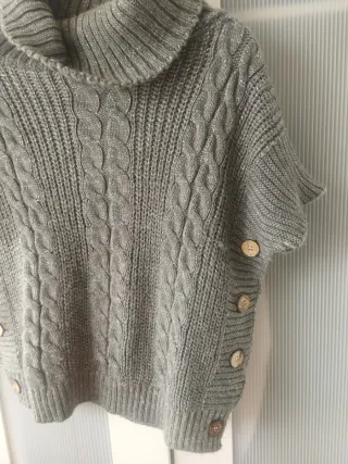 Jersey gris cuello alto L