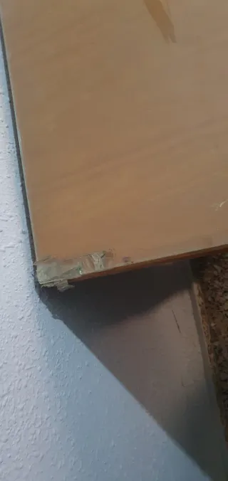 Mesa de pino macizo con cristal y 6 sillas