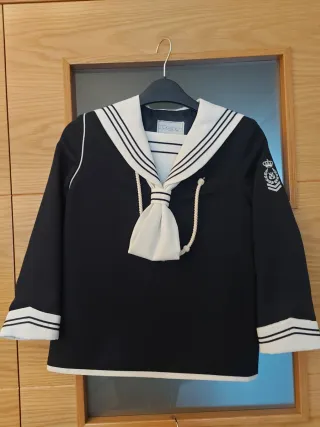 Traje comunión niño azul y blanco Talla 10
