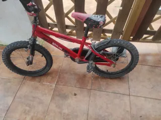 Bicicleta infantil roja 16 pulgadas