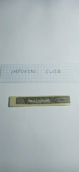 Vitola Impuesto de Cuba 50 ctms