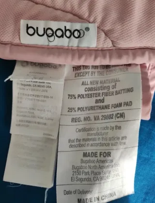 Colchoneta Bugaboo Rosa Silla Bebé