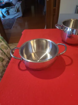 Set 2 pentole acciaio inox 22 cm no x induzione