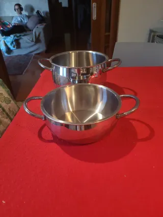Set 2 pentole acciaio inox 22 cm no x induzione