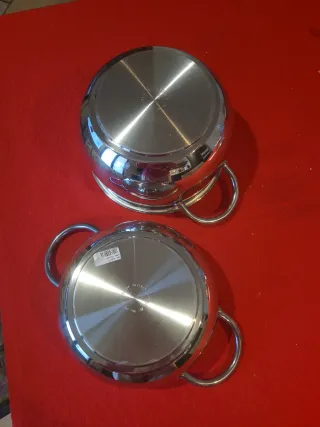 Set 2 pentole acciaio inox 22 cm no x induzione
