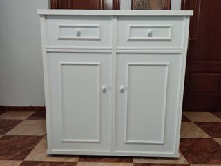 Cama Plegable Blanca con Somier y Colchón