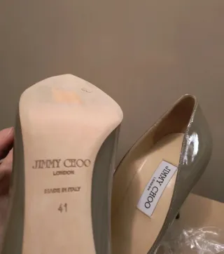 Décolleté Jimmy Choo tacco a spillo grigio/verde