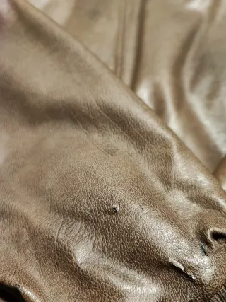 Cazadora de piel marrón