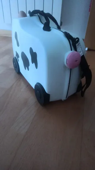 Maleta infantil con ruedas de vaca