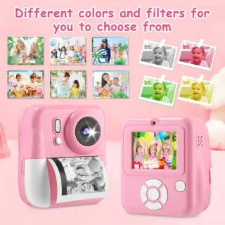 Cámara Fotos Infantil Instantánea Rosa