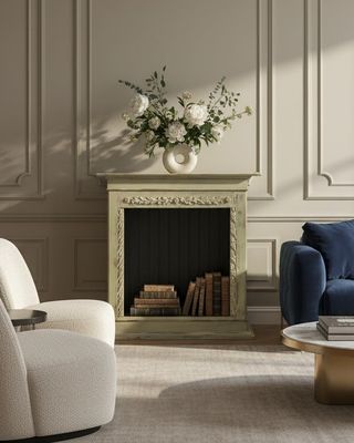 Chimenea decorativa de madera