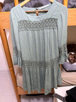 Vestido verde ONLY