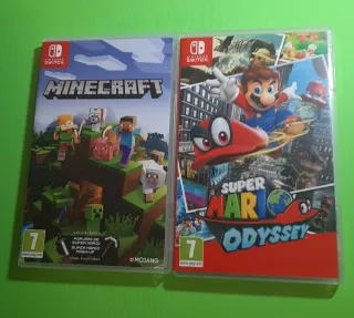 Minecraft y Super Mario Odyssey Nintendo Switch