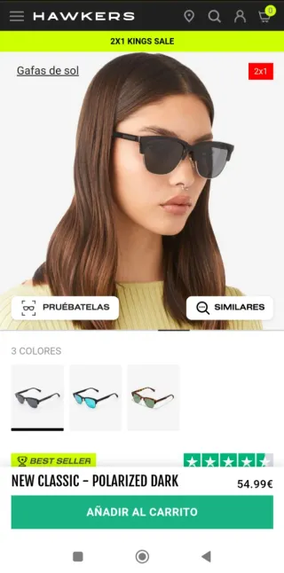 ¡Producto nuevo! Gafas de sol Hawkers Negras al 50