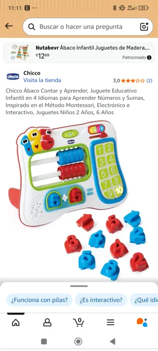 Juego de contar Chicco. Abbaco