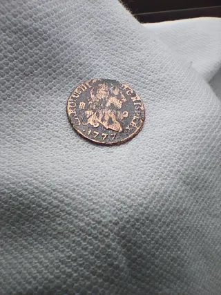 Moneda 2 maravedís 1777 Carlos III